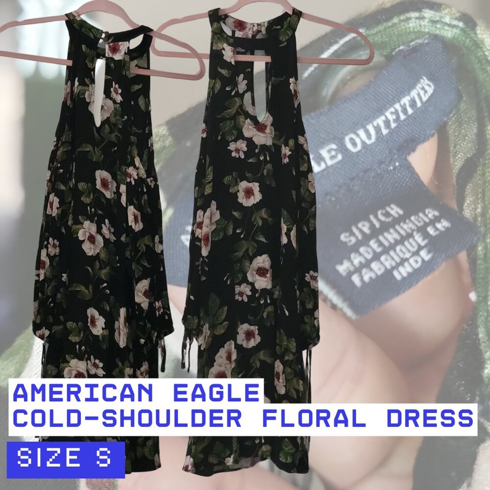 Keyhole Cold Shoulder AE Floral Dress